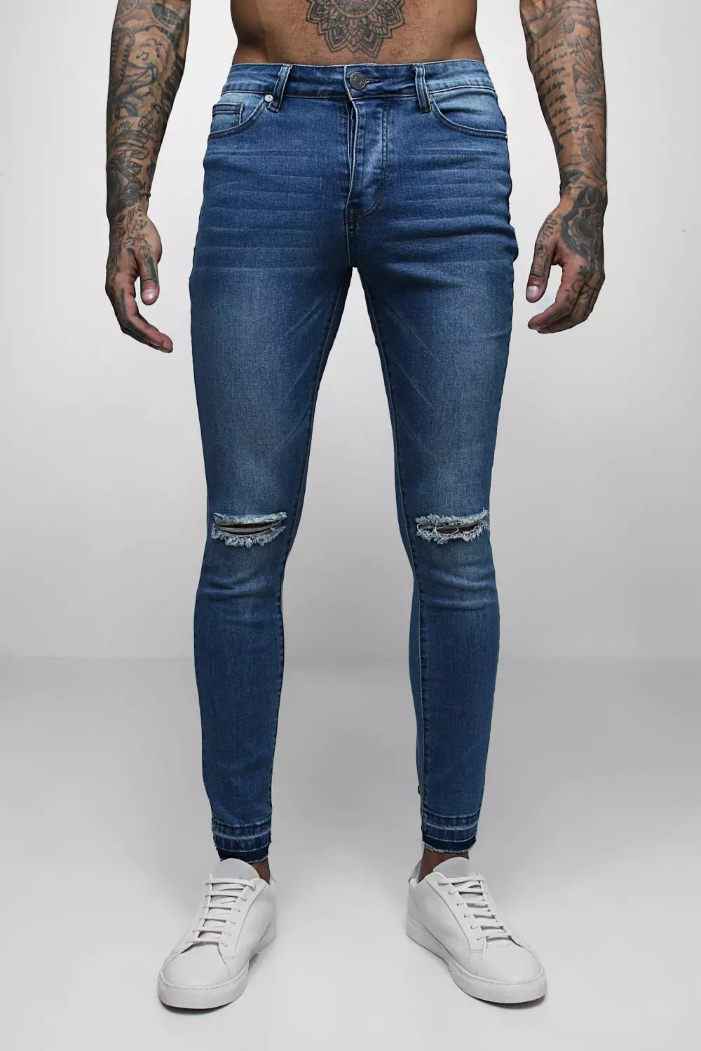 Raw edge skinny orders jeans